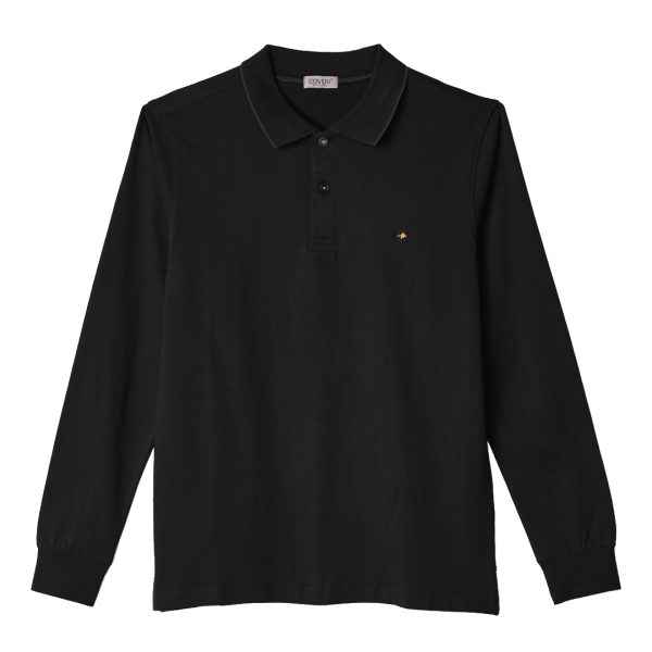 Polo da Uomo a Manica Lunga Caldo Cotone Felpato Invernale COVERI M L XL XXL 3XL