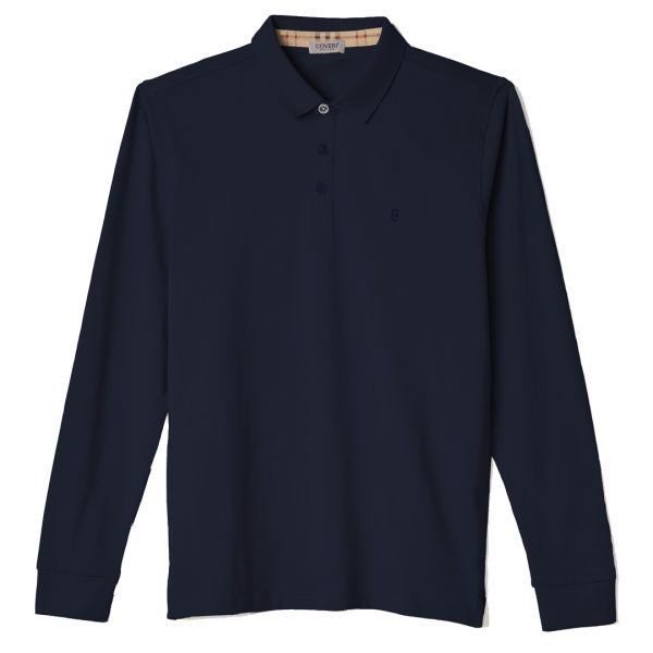 Polo Uomo Caldo Cotone Jersey Manica Lunga Taglie Forti COVERI 3XL 4XL 5XL 6XL