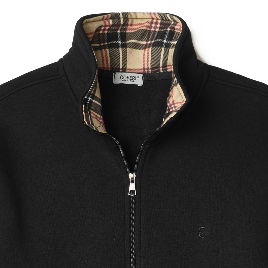 Felpa Uomo con Cerniera Zip Invernale Pesante senza Cappuccio L XL XXL 3X COVERI - immagine 26