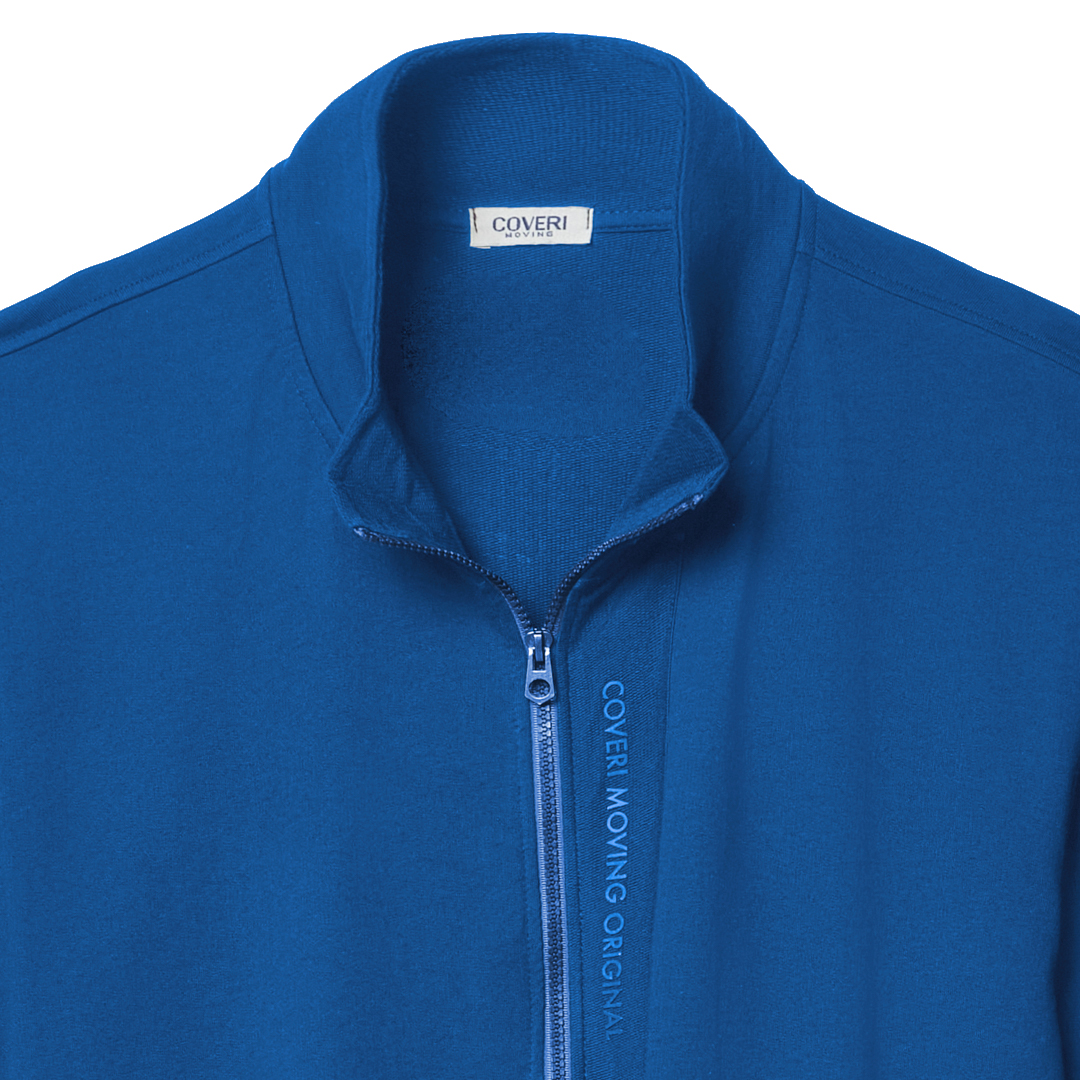 Felpa Uomo con Cerniera Cotone Garzata Leggera Primaverile Taglie Forti COVERIL - immagine 3