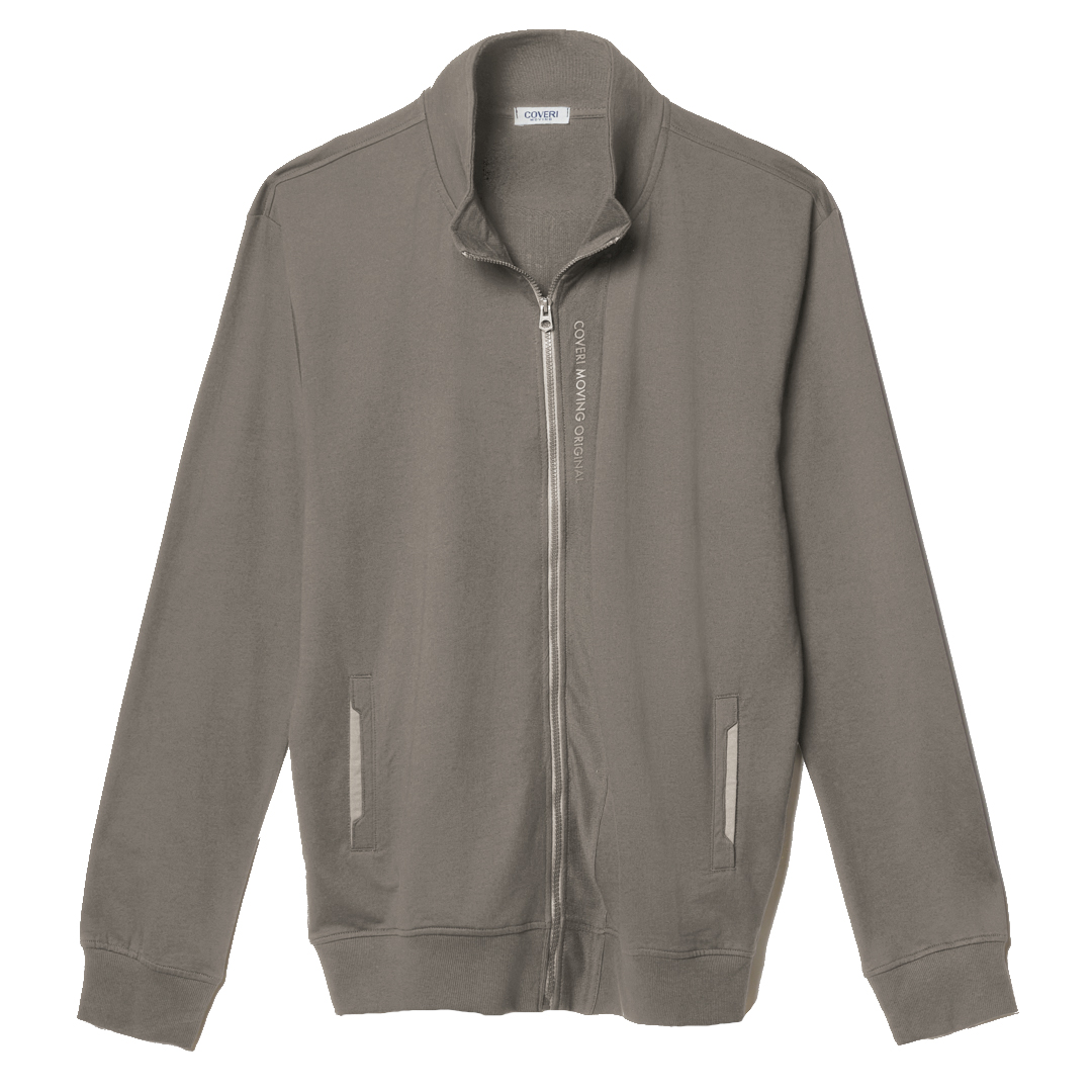 Felpa Aperta Uomo con Zip Intera Cerniera Laterale su Tasche Cotone Garzato M L XL - immagine 5