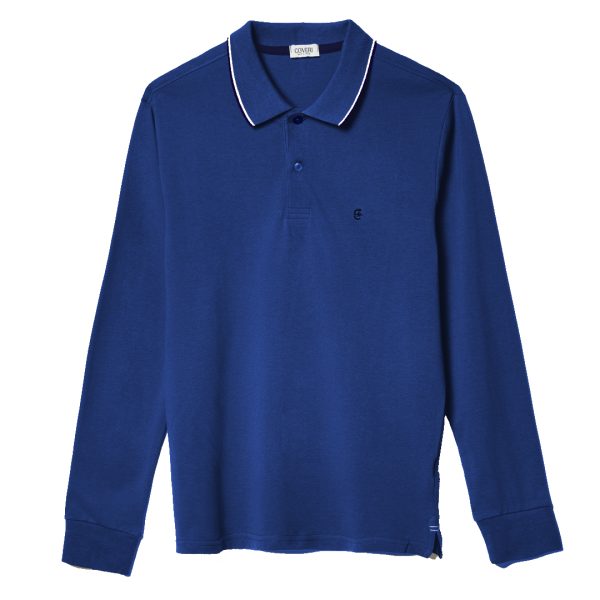 Polo Uomo Manica Lunga Cotone Leggero Taglie Forti COVERI 3XL 4XL 5XL 6XL