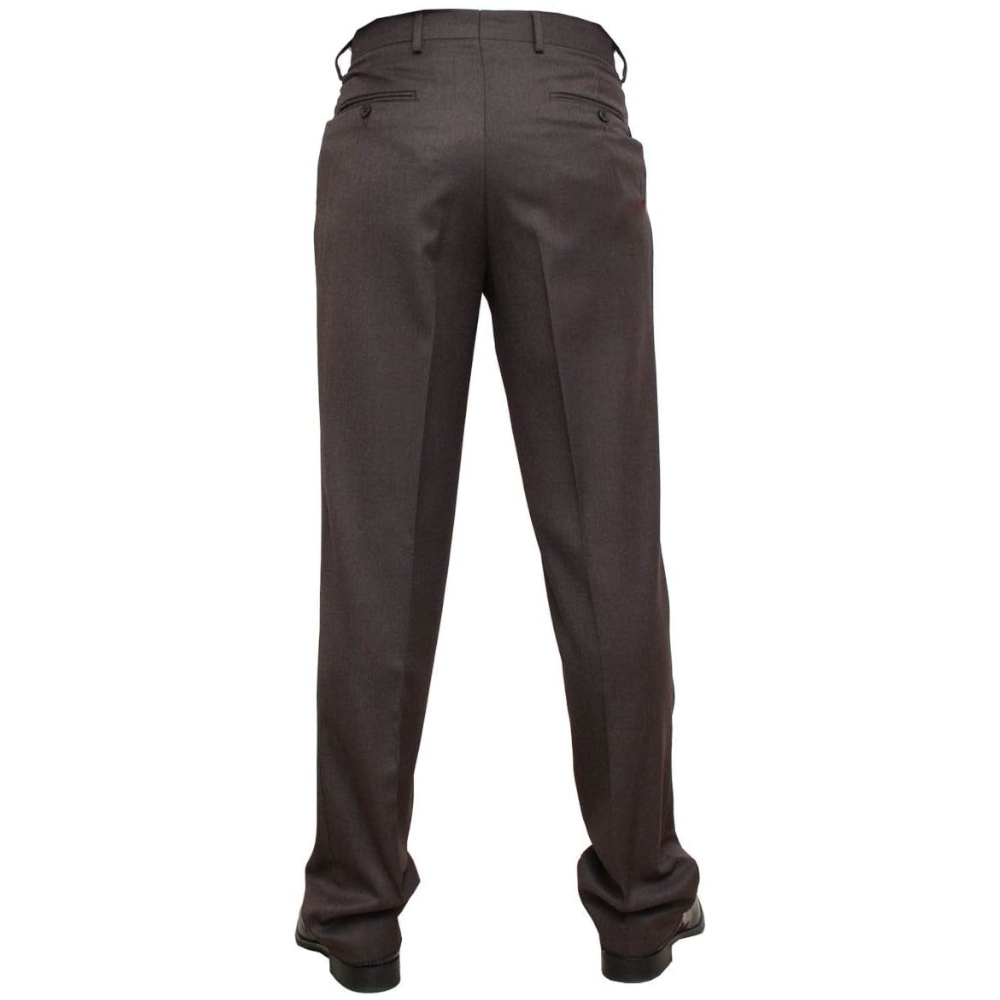 Pantalone Classico Elegante da Uomo in Vigogna Mezzo Peso con Pens Drop 4 100% Lana - immagine 4