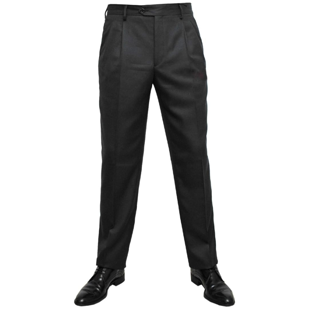 Pantalone Classico Elegante da Uomo in Vigogna Mezzo Peso con Pens Drop 4 100% Lana - immagine 2