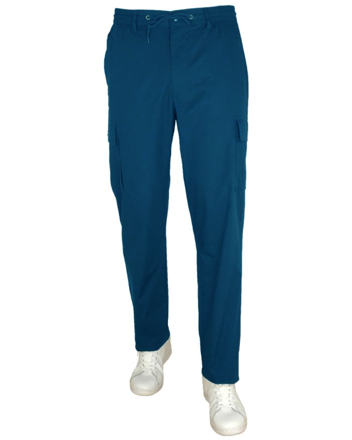 Sea Barrier Pantalone Leggero Lungo Uomo Art Isola con TASCONI Elastico Tela M L XL XXL 3XL