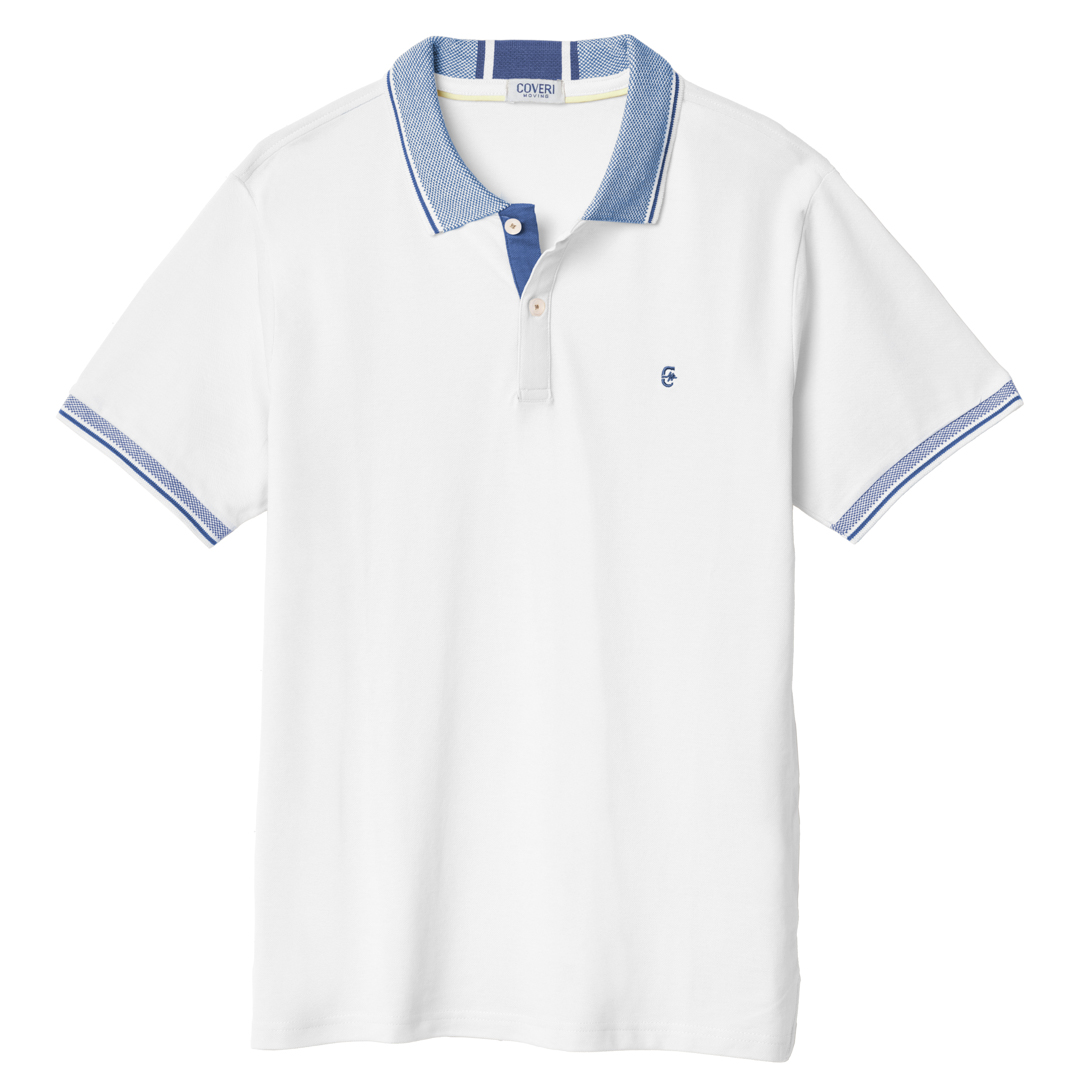 Maglia Polo Uomo con Colletto Manica Corta 100% Cotone M L XL XXL 3XL COVERI Sportiva