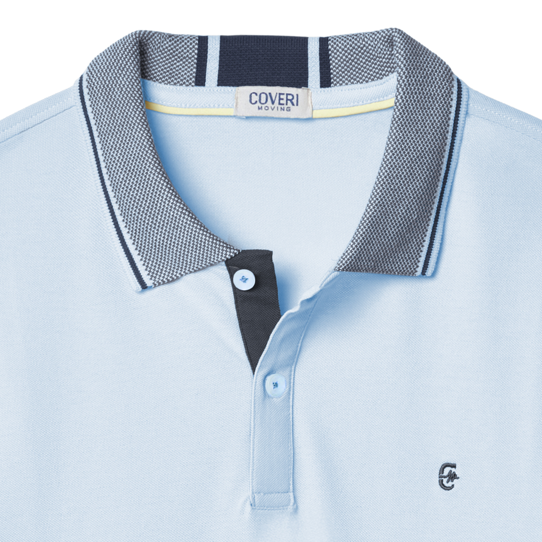 Maglia Polo Uomo con Colletto Manica Corta 100% Cotone M L XL XXL 3XL COVERI Sportiva - immagine 5