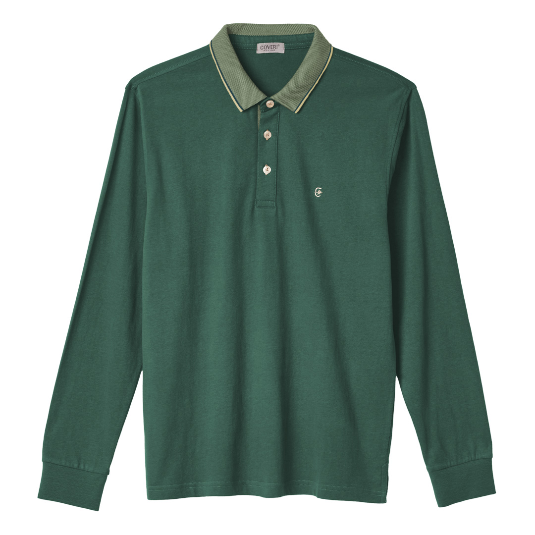 Polo Uomo Manica Lunga Cotone Felpato Pesante Sportiva Taglie Forti 3X 4X 5X 6XL
