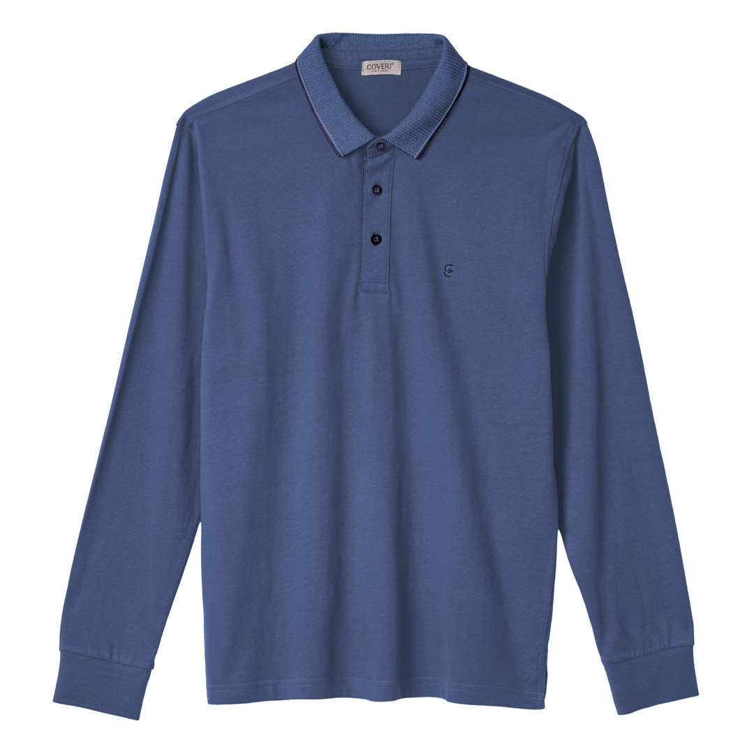 Polo Uomo Manica Lunga Cotone Felpato Pesante Sportiva Taglie Forti 3X 4X 5X 6XL - immagine 2
